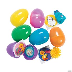 2 1/4” Toy-Filled Plastic Easter Eggs - 24 Pc.