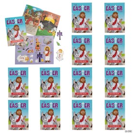 Colorful The Easter Story Sticker Books - 12 Pc. for Engaging Learning