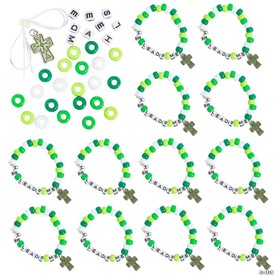 2 1/2" Ireland VBS He Leads Me Beaded Bracelet Craft Kit - Makes 12