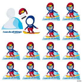 7 1/4" Snowbound Slope VBS I Can Do All Things Picture Frame Magnet Craft Kit - Makes 12