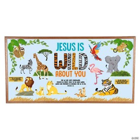 Wild About Jesus Bulletin Board Set - 67 Pc.