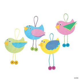 Spring Bird Ornament Craft Kit - Makes 12
