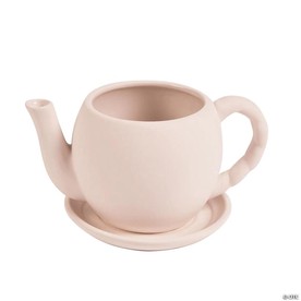 6 3/4" x 4" DIY Ceramic Teapot-Shaped Flower Planters - 12 Pc.