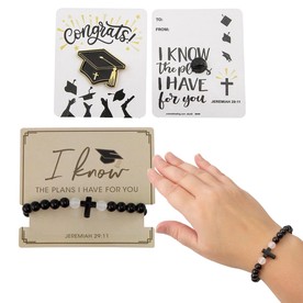 24 Pc. Religious Graduation Jewelry on Card Kit for 12