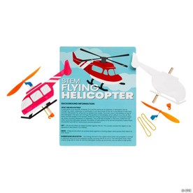 STEAM Flying Helicopter Activity Learning Challenge Craft Kit - Makes 12