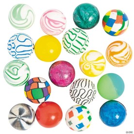 1 1/2" Bulk 48 Pc. Mini Multicolor Rubber Bouncy Ball Assortment