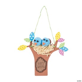 8" x 6 3/4" Spring Bird Nest Foam Signs Craft Kit - Makes 12