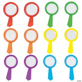 3" Bulk 144 Pc. Mini Solid Color Plastic Spy Magnifying Glasses
