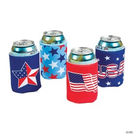 Patriotic Can Sleeves - 12 Pc.