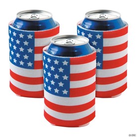 USA Flag Can Sleeves - 12 Pc.