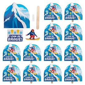 6 1/2" Snowbound Slope VBS Ski Pop-Up Foam Craft Kit - Makes 12