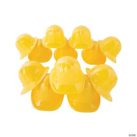 22" Bulk 48 Pc. Kids Yellow Plastic Novelty Construction Hats