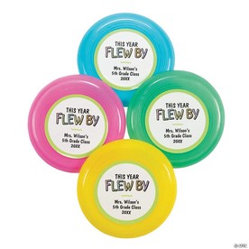 Bulk 72 Pc. Personalized Mini This Year Flew By Flying Discs