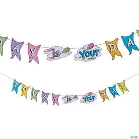 7 Ft. Dr. Seuss™ Oh, the Places You’ll Go Ready-to-Hang Cardstock Pennant Garland