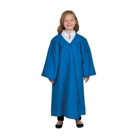 Kids Blue Matte Elementary School Graduation Robe