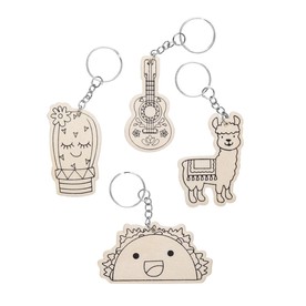 Color Your Own Fun Fiesta Keychains - 12 Pc.