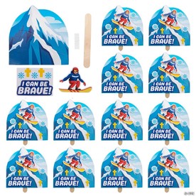 6 1/2" Snowbound Slope VBS Ski Pop-Up Foam Craft Kit - Makes 12