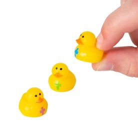 3/4" Religious Cross Micro Rubber Ducks Assortment - 24 Pc.