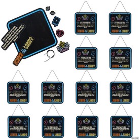 6 1/2" x 6 1/2" Jesus Is the Light VBS Bible Verse Sign Craft Kit - Makes 12