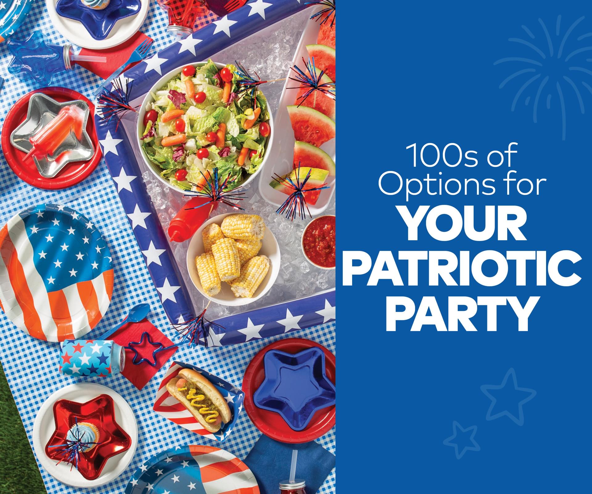 100s of Options for Your Patriotic Party