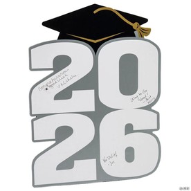 11" x 15" 2026 Graduation Cardboard Autograph Sign with Easel