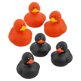 2" Halloween Black & Orange Rubber Duck Assortment - 24 Pc.