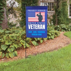 13 1/2" x 19 1/2" Personalized Veterans Day Hanging Garden Flag