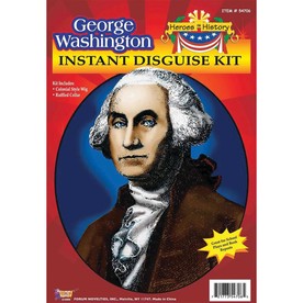 Heroes in History: George Washington Costume Wig & Collar
