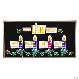 Advent Colorful Cardstock Classroom Bulletin Board Set - 32 Pc.