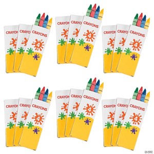 Bulk 48 Boxes of Crayons - 4 Colors Per Box