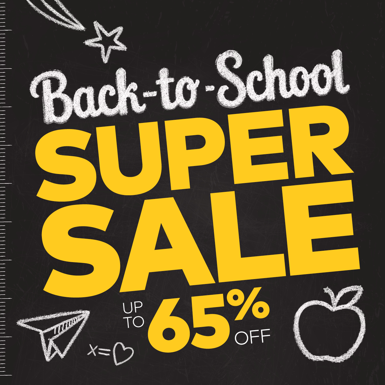 Back-to-School Super Sale Up To 65% Off
