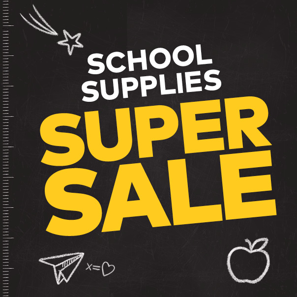 School Supplies Super Sale