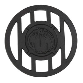 Northlight 5.5" Black Harvest Inspired Pumpkin Halloween Grill Accessory