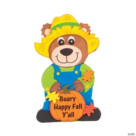 3 1/4" x 5 1/4" Beary Happy Fall Y'all Magnet Craft Kit – Makes 12