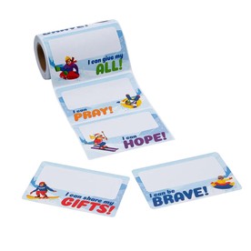 3 1/2" x 2 1/4" Snowbound Slope VBS Name Tag Sticker Roll
