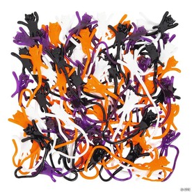 8" Bulk 72 Pc. Halloween Sticky Vinyl Cat Splat Toys