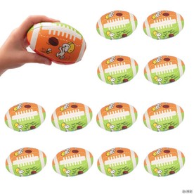 4" x 2 1/2" Mini Multicolor Peanuts® Character Vinyl Footballs – 12 Pc.