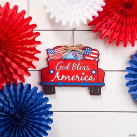 God Bless America Truck Door Sign