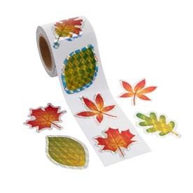 Fall Leaf Prism Sticker Roll - 100 Pc.