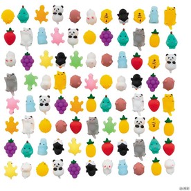 Bulk  96 Pc. Mini Mochi Squishies Rubber Character Assortment