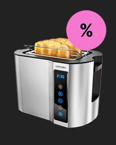 Toaster mit Rabattangebot.