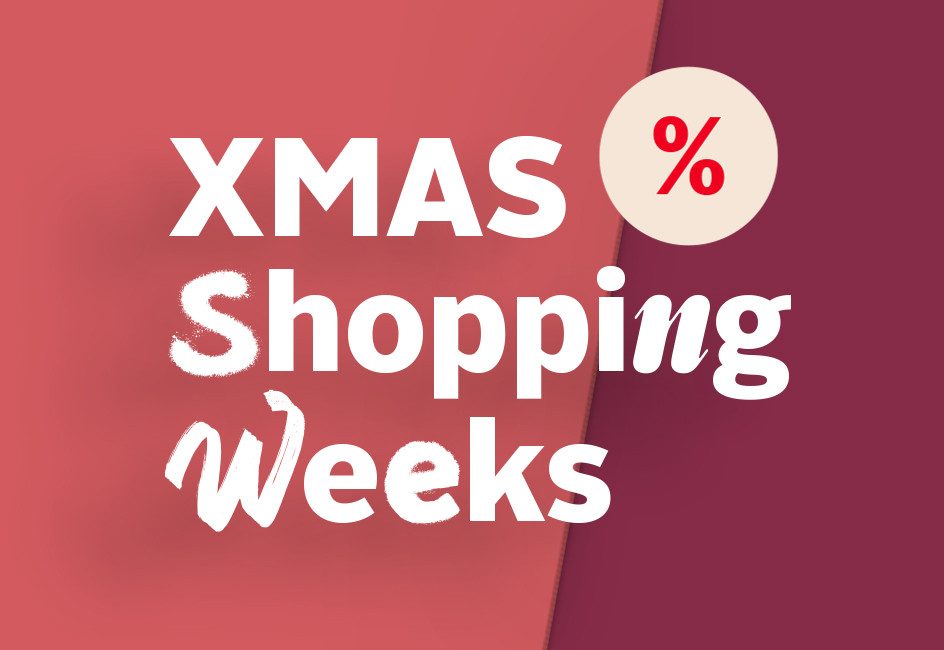 XMAS Shopping Week mit Prozentzeichen