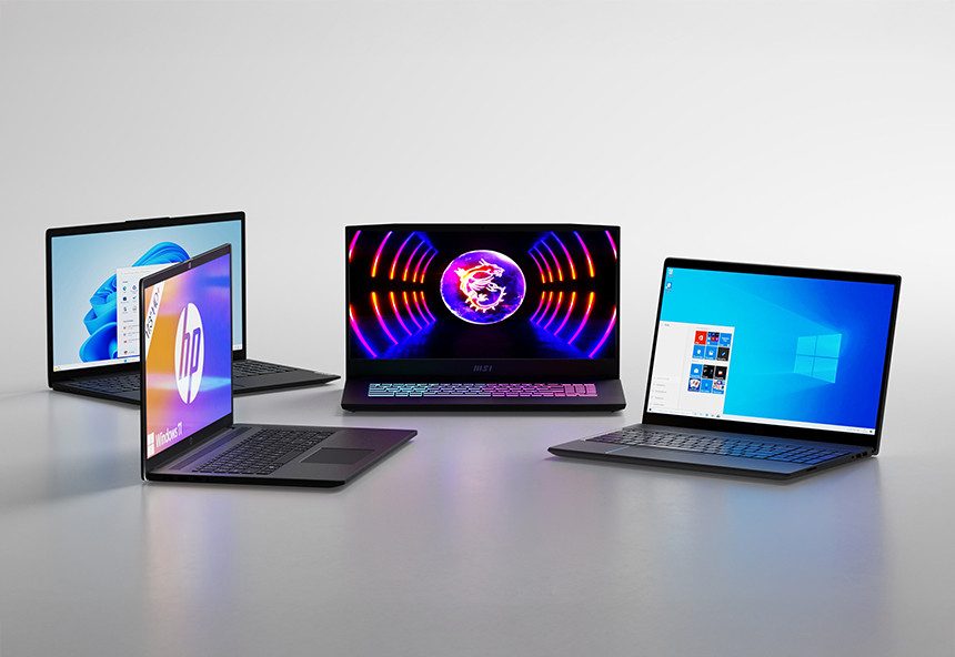 Verschiedene Laptops