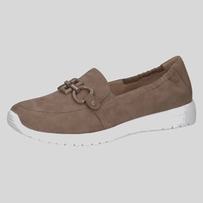 Halbschuh mit schöner Zierschnalle in braun