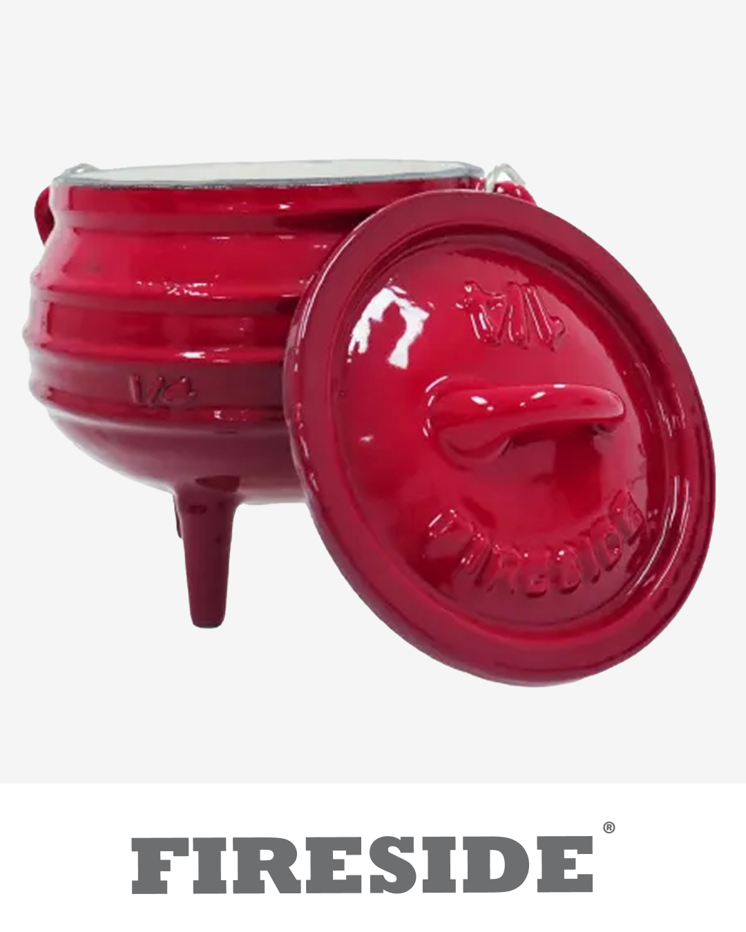 Fireside 3 Leg 1/4 Enamel Cast Iron Potjie