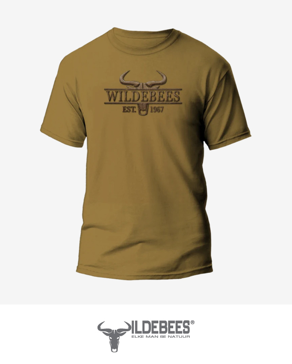 Wildebees Men's Split Wood Logo Tee