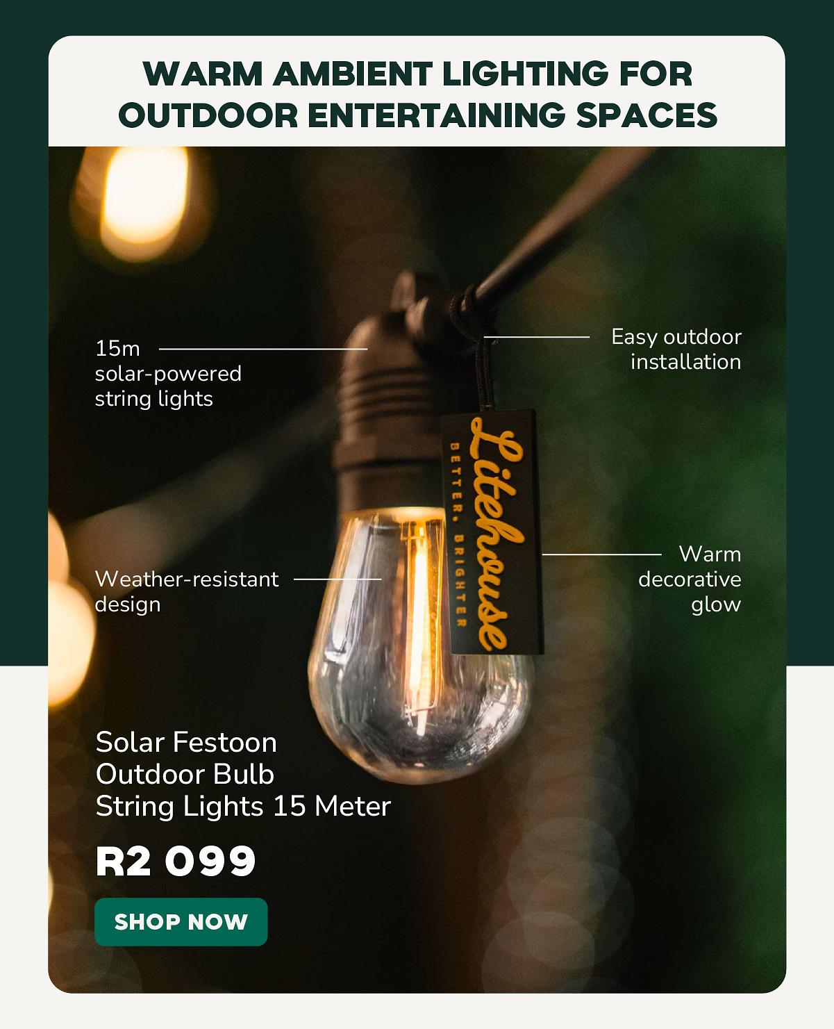 Litehouse Solar Festoon 15 & 20 M