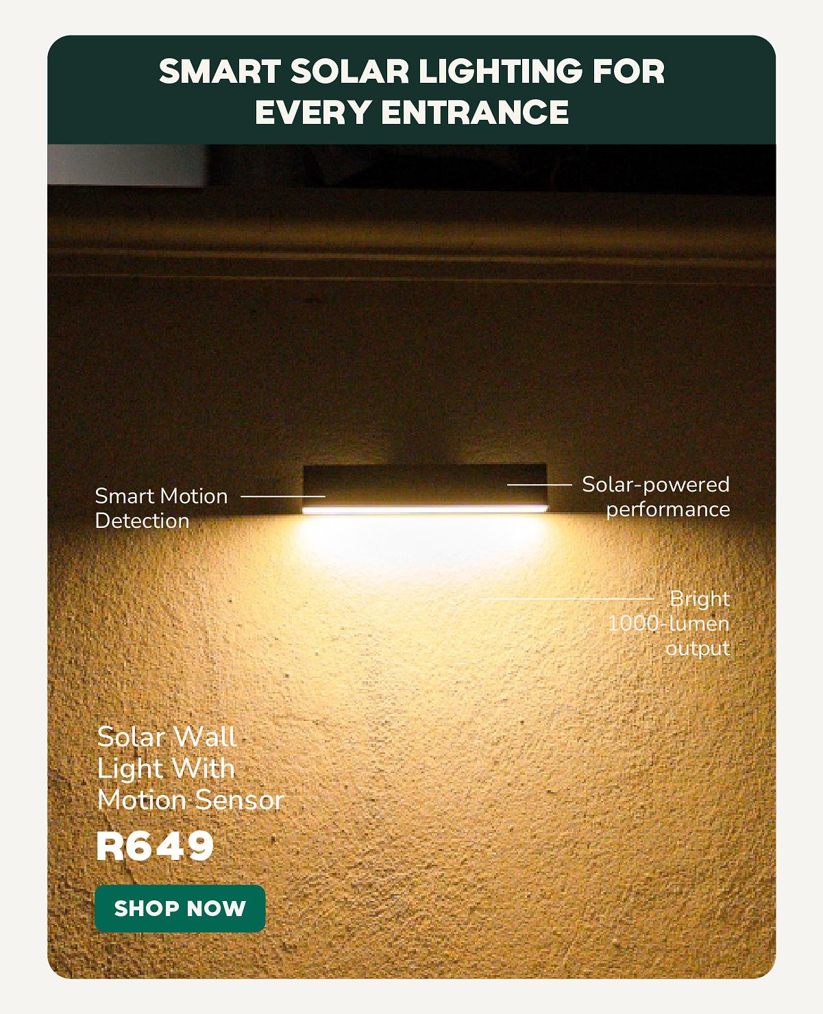 Litehouse Solar Wall Light with Motion Sensor