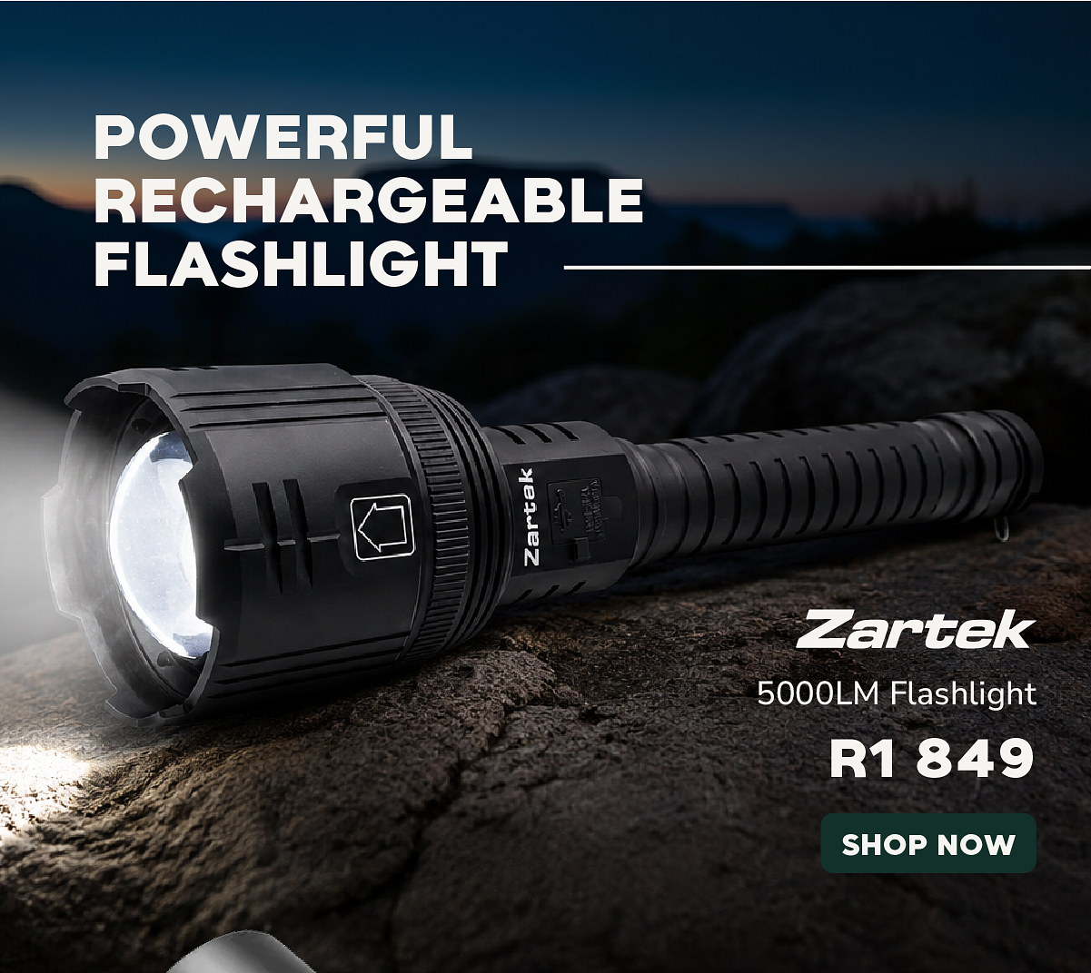 ZARTEK 5000LM flashlight