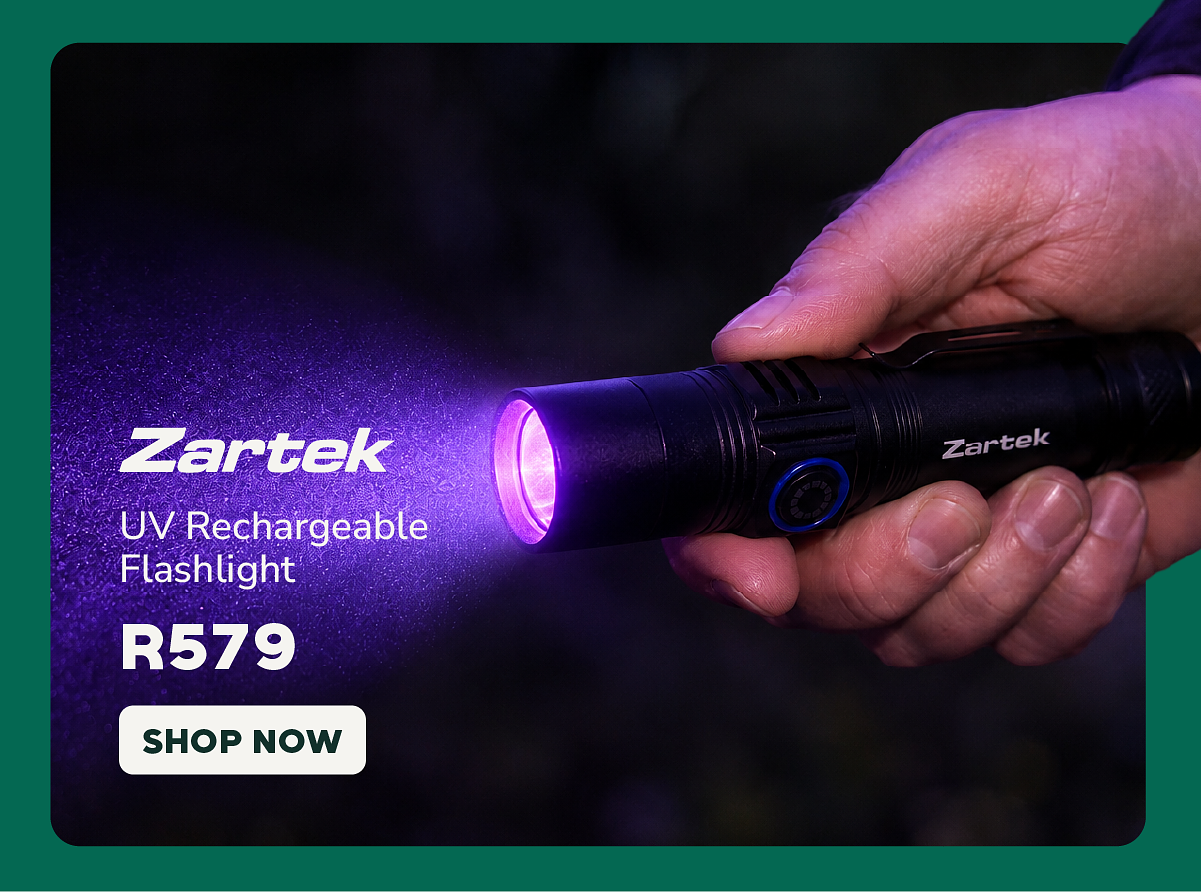 Zartek UV Rechargeable Flashlight